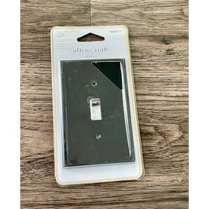 allen + roth Bexton Matte Black Zinc Toggle Single Light Switch Wall Plate